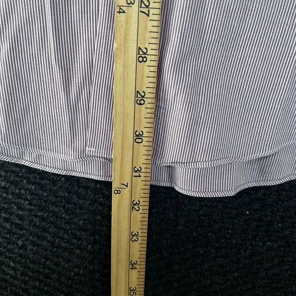 Brooks Brothers Regent Dress Shirt Mens 15.5 33 Purple White Striped Non-Iron - Picture 5 of 6